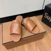 LP HIGHT TOP FLAT SLIPPERS TAWNY CALFSKIN